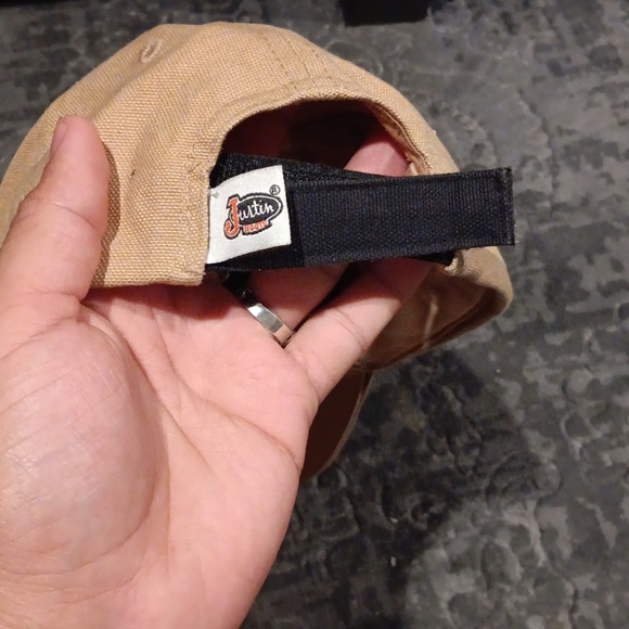 Justin Boots Rhinestone Cap Hat Cowboy Cap Adjustable Brown - Picture 6 of 6